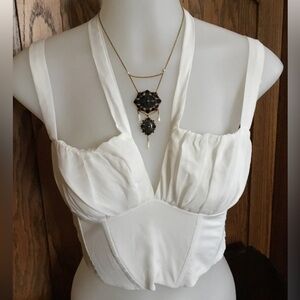 M.N.I Los Angeles Crop Sleeveless Tank Top  Bustier Style